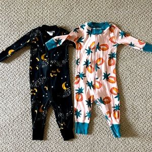 Hanna Andersson Baby Zip Sleepers Set of 2 - Size 6-12 months